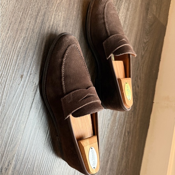 Crockett & Jones Brown Suede Loafers main image 4